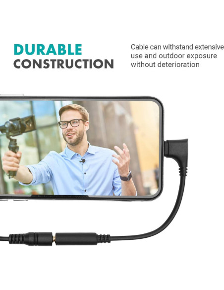 Adaptador de Audio Movo IMA-3 TRRS 3.5mm a Lightning 90