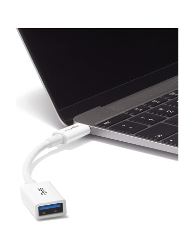 Adaptador USB-C a USB-A 3.1 Gen1 Amazon Basics Blanco