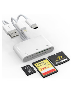 Lector de Tarjetas 3 en 1 Ardaddyn para iPhone y Android