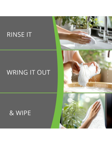 Paño de limpieza de microfibra AERAI GROUP 6 unidades sin rayas