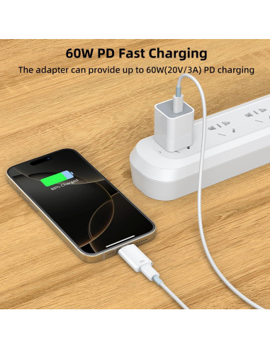 Adaptador de Audio USB C a Lightning Jadebones con Carga Rápida