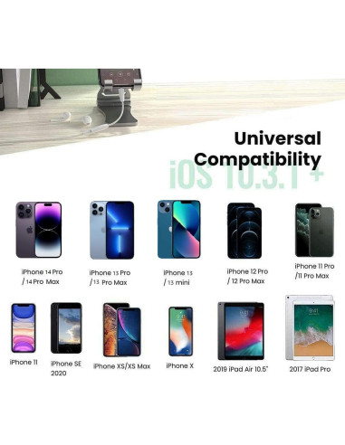 Adaptador de Auriculares Lightning a 3.5 mm Apple - 2 Piezas