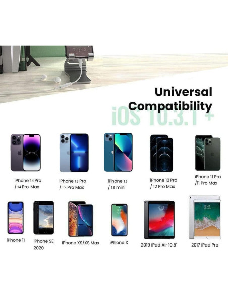 Adaptador de Auriculares Lightning a 3.5 mm Apple - 2 Piezas