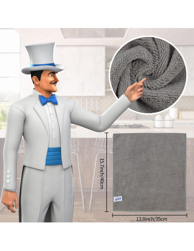 Paños de Microfibra MR.SIGA 35x40 cm, Paquete de 6