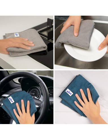 Paños de Microfibra MR.SIGA 35x40 cm, Paquete de 6