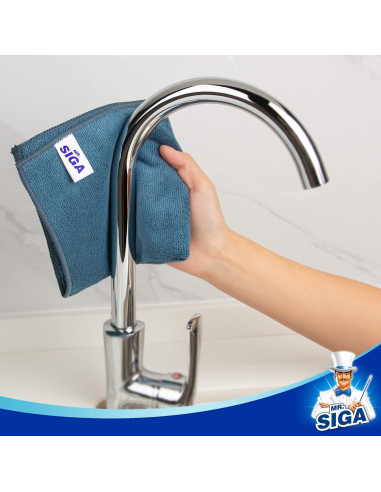 Paños de Microfibra MR.SIGA 35x40 cm, Paquete de 6