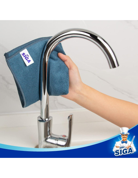 Paños de Microfibra MR.SIGA 35x40 cm, Paquete de 6