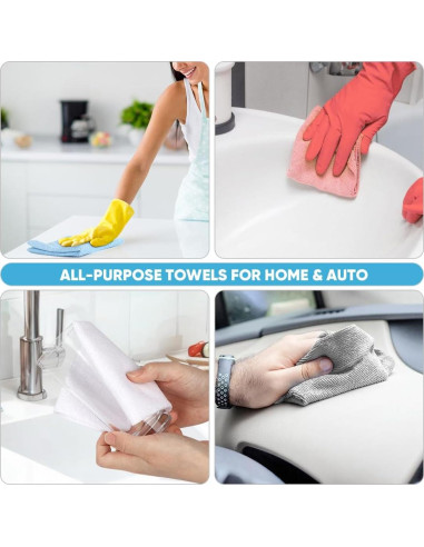 Paños de Limpieza de Microfibra AIDEA 75PK Gris 29.2x29.2cm