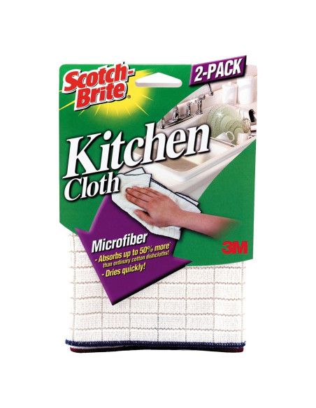 Paño de Microfibra para Cocina Scotch Brite - 2 Unidades 30x32cm