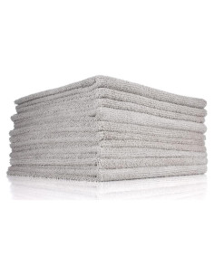 Toallas de Microfibra Edgeless 300 La Compañía de Trapos 40x40cm Gris Hielo (Paquete de 10)