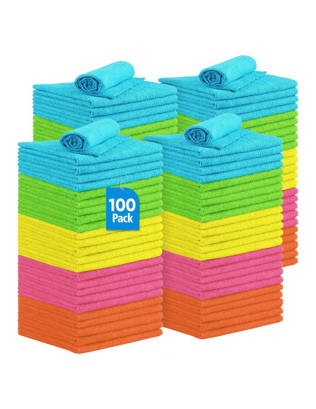 Paño de limpieza de microfibra UNIMADE 100PK 29.2cm multicolor Paño de limpieza de microfibra UNIMADE 100PK 29.2cm multicolor