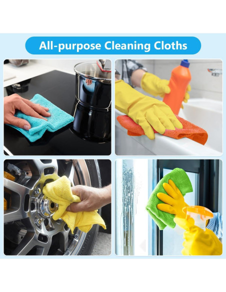 Paño de limpieza de microfibra UNIMADE 100PK 29.2cm multicolor Paño de limpieza de microfibra UNIMADE 100PK 29.2cm multicolor