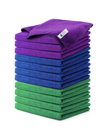 Paño de limpieza de microfibra GREEN POMELO - 12 unidades 40x40 cm