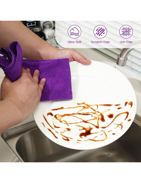 Paño de limpieza de microfibra GREEN POMELO - 12 unidades 40x40 cm