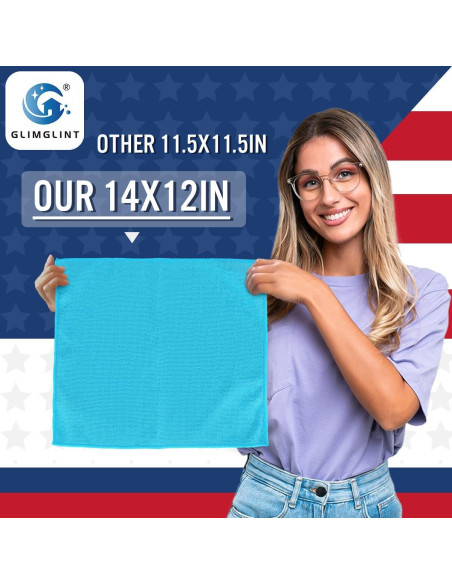 Paño de limpieza de microfibra GLIMGLINT, 150 unidades 35.56x30.48cm