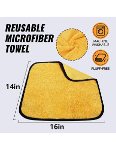 Paquete de 3 Toallas de Microfibra MRD's Home 40x35cm 420GSM 2