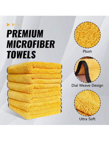 Paquete de 3 Toallas de Microfibra MRD's Home 40x35cm 420GSM