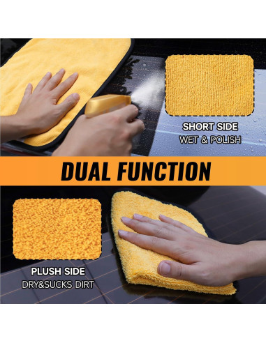 Paquete de 3 Toallas de Microfibra MRD's Home 40x35cm 420GSM