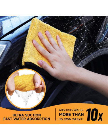 Paquete de 3 Toallas de Microfibra MRD's Home 40x35cm 420GSM