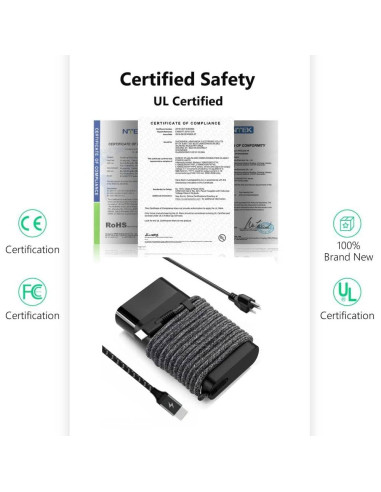 Cargador USB-C 65W HP Envy - Adaptador portátil ligero