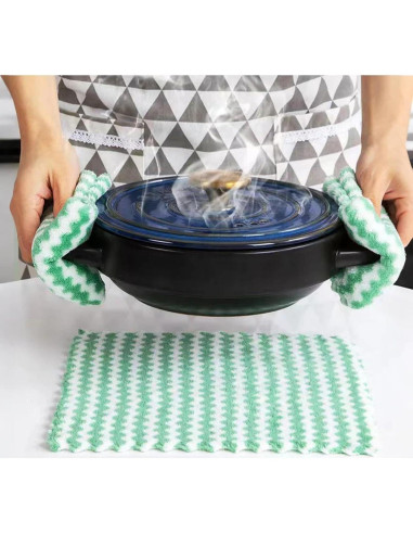 Paquete de 21 Paños de Microfibra MISSJOJIAY 25.4 cm - Absorbentes