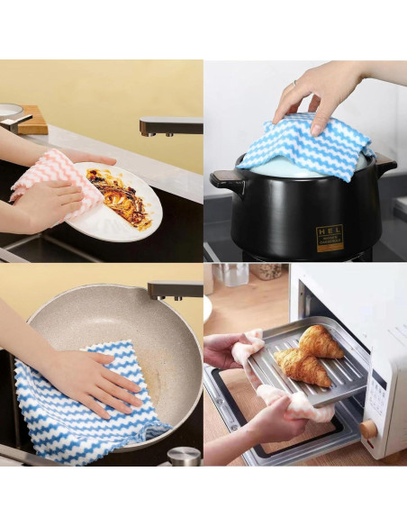 Paquete de 21 Paños de Microfibra MISSJOJIAY 25.4 cm - Absorbentes