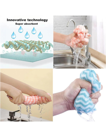 Paquete de 21 Paños de Microfibra MISSJOJIAY 25.4 cm - Absorbentes