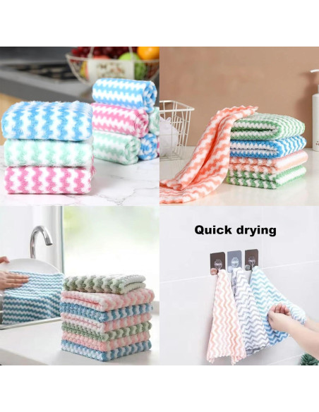 Paquete de 21 Paños de Microfibra MISSJOJIAY 25.4 cm - Absorbentes