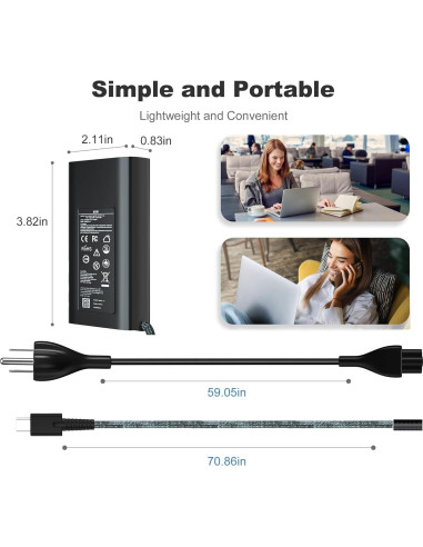 Cargador USB-C 65W HP Envy - Adaptador portátil ligero