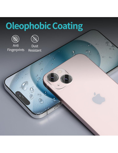 Protector de Pantalla Privado Pehael para iPhone 15 - 4 Piezas