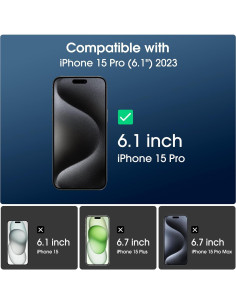 Protector de Pantalla amFilm para iPhone 15 Pro 6.1" 2+2 2