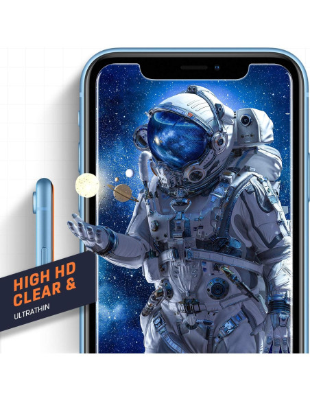 Protector de Pantalla Mkeke para iPhone 11/XR 6.1" Vidrio Templado 9H