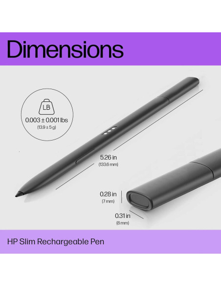Bolígrafo Activo Recargable HP Elite Slim para Probook G9 G10