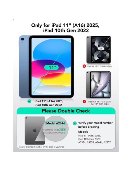 Protector de Pantalla ESR 9H para iPad 11" y 10" 2025/2022