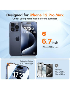 Protector de Pantalla UNBREAKcable para iPhone 15 Pro Max 6.7" 2