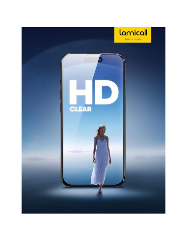 Protector de Pantalla Lamicall Vidrio Templado iPhone 16 Pro Max