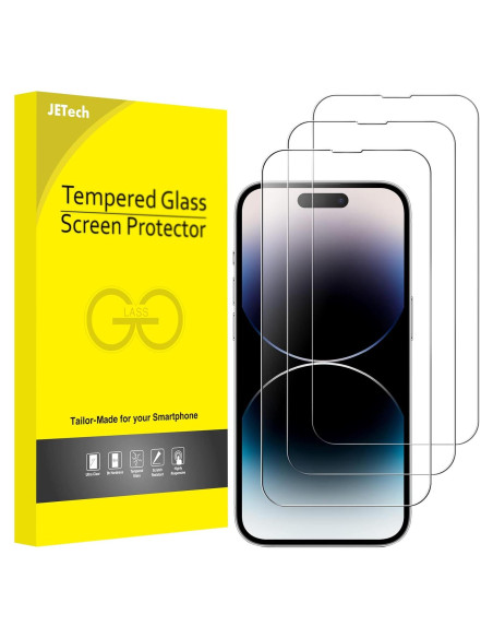 Protector de Pantalla JETech para iPhone 14 Pro Max 6.7" Vidrio Templado 9H Protector de Pantalla JETech para iPhone 14 Pro Max 6.7" Vidrio Templado 9H