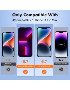 Protector de Pantalla UNBREAKcable para iPhone 14 Plus/13 Pro Max 2-Pack 2