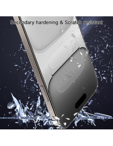 Protector de Pantalla Dureza 9H para iPhone 16 Pro 16.0 cm