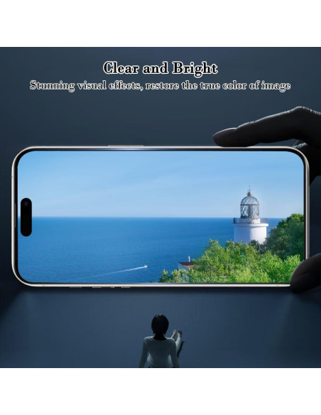 Protector de Pantalla Dureza 9H para iPhone 16 Pro 16.0 cm