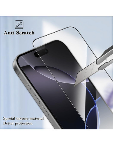 Protector de Pantalla Dureza 9H para iPhone 16 Pro 16.0 cm