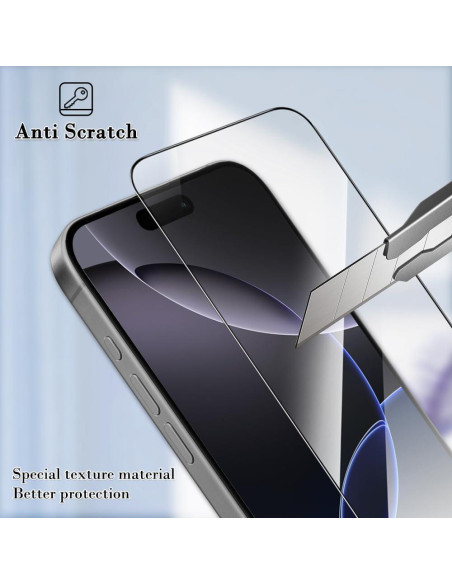 Protector de Pantalla Dureza 9H para iPhone 16 Pro 16.0 cm
