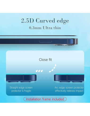 Protector de Pantalla Dureza 9H para iPhone 16 Pro 16.0 cm