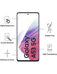 Protector de Pantalla Vidrio Templado NEW'C para Samsung Galaxy A53 5G 2
