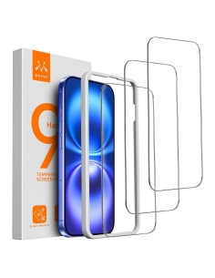 Mkeke Protector de Pantalla Vidrio Templado para iPhone 16/15 6.1"