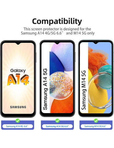 Protector de Pantalla Vidrio Templado NEW'C para Samsung Galaxy A14 5G