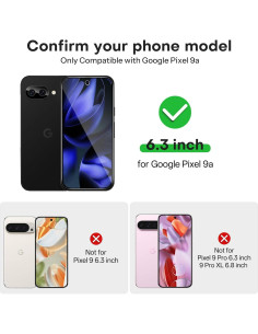 Protector de Pantalla OMOTON para Google Pixel 9a 6.3" + Lente 2