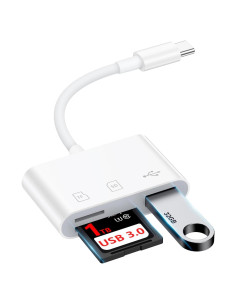 Lector de Tarjetas SD USB-C Genérico 3-en-1 para Android y Mac
