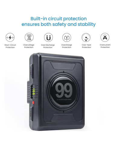 Batería de Montaje Dorado REYTRIC 99Wh 6875mAh con Cargador