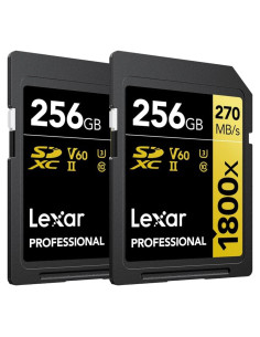 Tarjeta SDXC Lexar Professional 1800x UHS-II 256GB - 2 Piezas